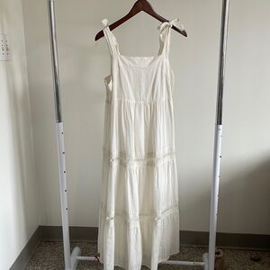 Organic cotton tiered dress